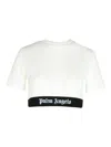 Palm Angels White Cotton T-shirt In White