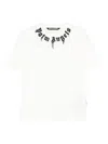Palm Angels Neck Logo Printed T-shirt In White