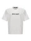 Palm Angels White Short-sleeved T-shirt With Monogram Pa Embroidery In White