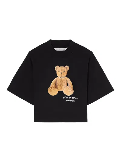 Palm Angels T-shirt Bear In Mind In Black