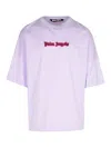 Palm Angels Neon Logo Oversize T-shirt In Light Purple