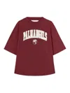 Palm Angels Short Sleeve T-shirt In Dark Red
