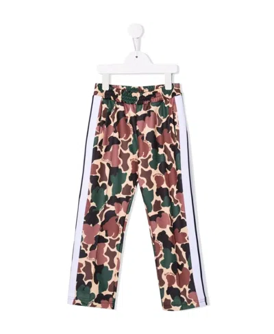 Palm Angels Kids' Camouflage-print Track Pants In Multicolor