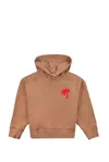Palm Angels Camouflage-printed Drop Shoulder Hoodie In Beige