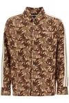 Palm Angels Palms Camo Track Shirt In Brown