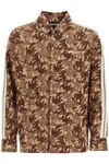 Palm Angels Palms Camo Track Shirt In Brown