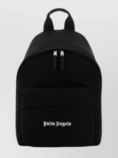 Palm Angels Canvas Backpack With Front Pocket And Adjustable Straps