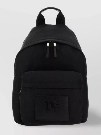 Palm Angels Canvas Backpack With Shoulder Straps In Black