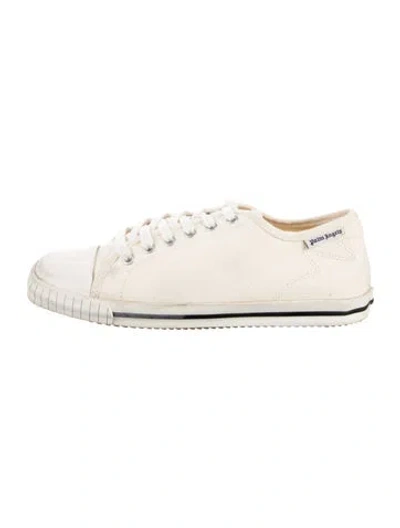 Pre-owned Palm Angels Canvas Sneakers In Neutrals