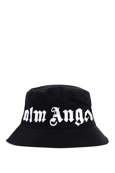 Palm Angels Cappello Bucket Con Stampa Logo In Black