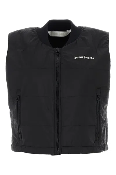 PALM ANGELS PALM ANGELS BLACK NYLON VEST