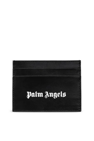 Palm Angels Card Case With Logo In Black