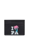 Palm Angels Graphic-print Cardholder In Nero