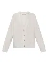 Palm Angels V-neck Buttoned Cardigan In White