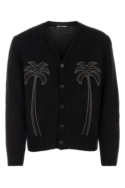 PALM ANGELS PALM ANGELS BLACK NYLON BLEND CARDIGAN
