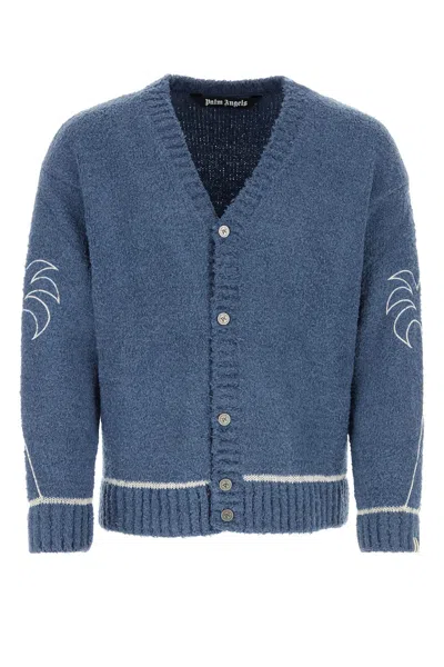 Palm Angels Cardigan-l Nd  Male In Blue