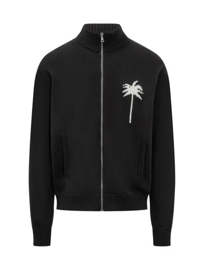 Palm Angels Cardigan Palms In Black
