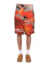 Palm Angels Cargo Bermuda Shorts In Multicolour