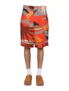 Palm Angels Cargo Bermuda Shorts In Multicolour