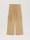 Palm Angels Corduroy Cotton Cargo Trousers In 6262 Camel - Camel