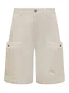 Palm Angels Cargo Shorts In Neutral