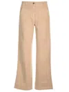 Palm Angels Neutral Bull Cargo Jeans In Beige