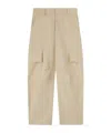 Palm Angels Carrot-cut Mid-rise Trousers In Nude