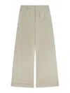 Palm Angels Logo-patch Wide-leg Pants In Beis