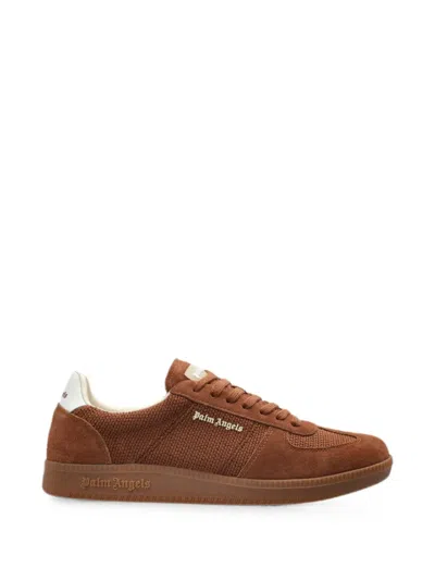 Palm Angels Century Panelled Sneakers In Brown