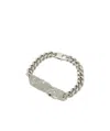 Palm Angels Silver Melted Chain Bracelet In Gray