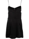 Palm Angels Chain-straps Mini Dress In Black