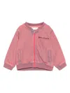 Palm Angels Chambray Track Jacket In Pink