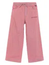 Palm Angels Chambray Track Pants In Pink