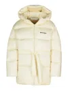 Palm Angels Cream Polyamide Down Jacket In Cream
