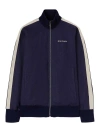 Palm Angels Track Jacket With Zipper In Blue
