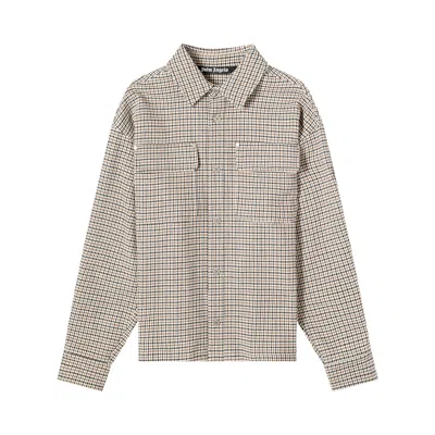 Pre-owned Palm Angels Check Back Logo Overshirt 'multicolor' In Multi-color