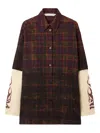 Palm Angels Check-flames Shirt In Multi
