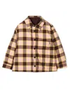 Palm Angels Check Padded Reversible Shirt In Multicolour