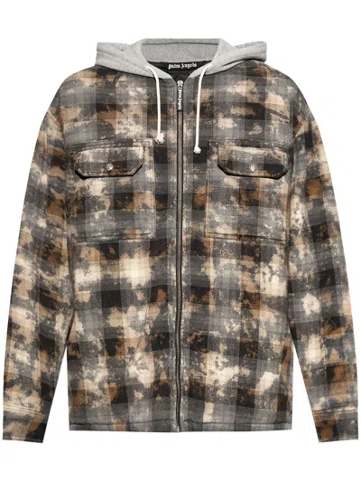Palm Angels Check-pattern Shirt Jacket In Multi