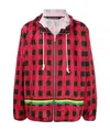 Palm Angels Check-print Hooded Jacket In Red