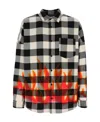 Palm Angels Check-print Long-sleeve Shirt In Multicolor