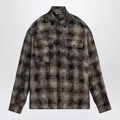 Palm Angels Checked Blend Shirt In Multi