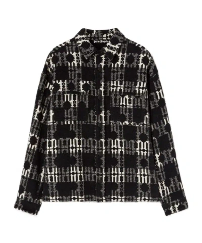 PALM ANGELS PALM ANGELS MONOGRAM PATTERN DROP SHOULDER SHIRT