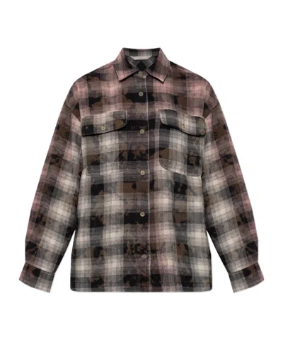 Palm Angels Checked Pattern Shirt In Multi