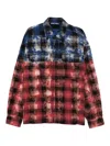 Palm Angels Plaid Print Shirt In Multi