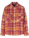 Palm Angels Virgin Wool Overshirt With Snap Buttons
