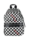 Palm Angels Damier Check Print Backpack In Black