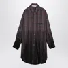 Palm Angels Checkered Chemisier Dress With Logo