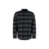 Palm Angels Checkered Cotton Overshirt For Men In Black