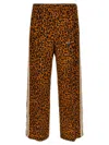 Palm Angels 'animal Print Side Stripe Joggers' In Brown
